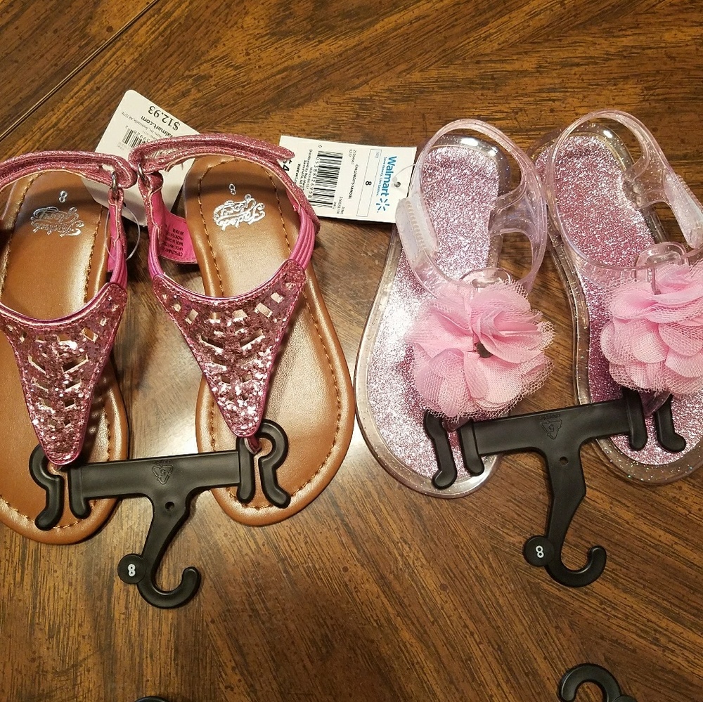 Toddler Girls Sparkly Pink Flip-flops Sandals